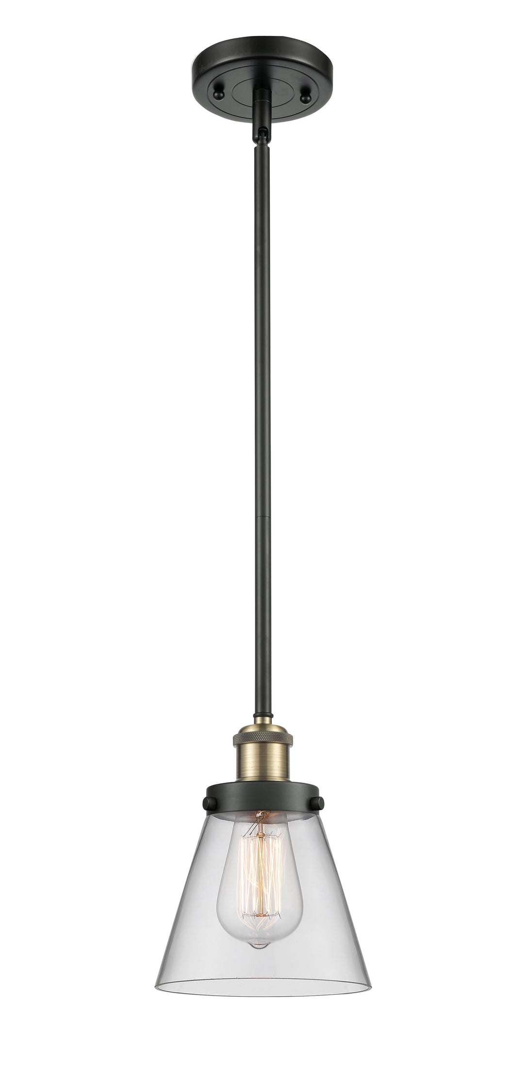 Innovations Lighting Cone 6" Mini Pendant - Black Antique Brass