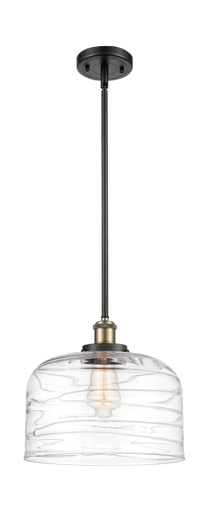 Innovations Lighting Bell 12" Mini Pendant - Black Antique Brass Mini-Pendants Innovations Lighting   