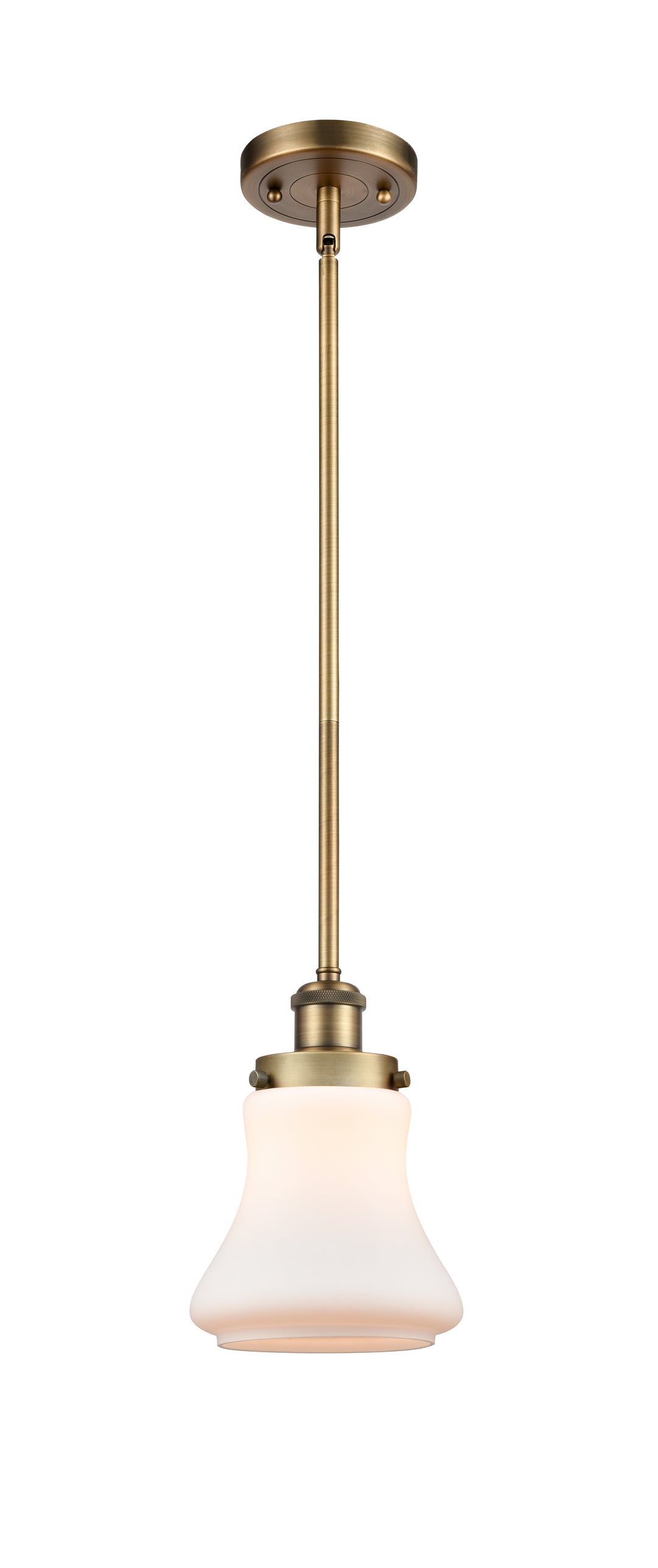 Innovations Lighting Bellmont 6" Mini Pendant - Brushed Brass Mini-Pendants Innovations Lighting Matte White ; Glass Type: Frosted  