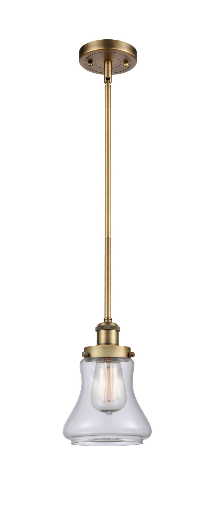 Innovations Lighting Bellmont 6" Mini Pendant - Brushed Brass Mini-Pendants Innovations Lighting Clear ; Glass Type: Transparent  