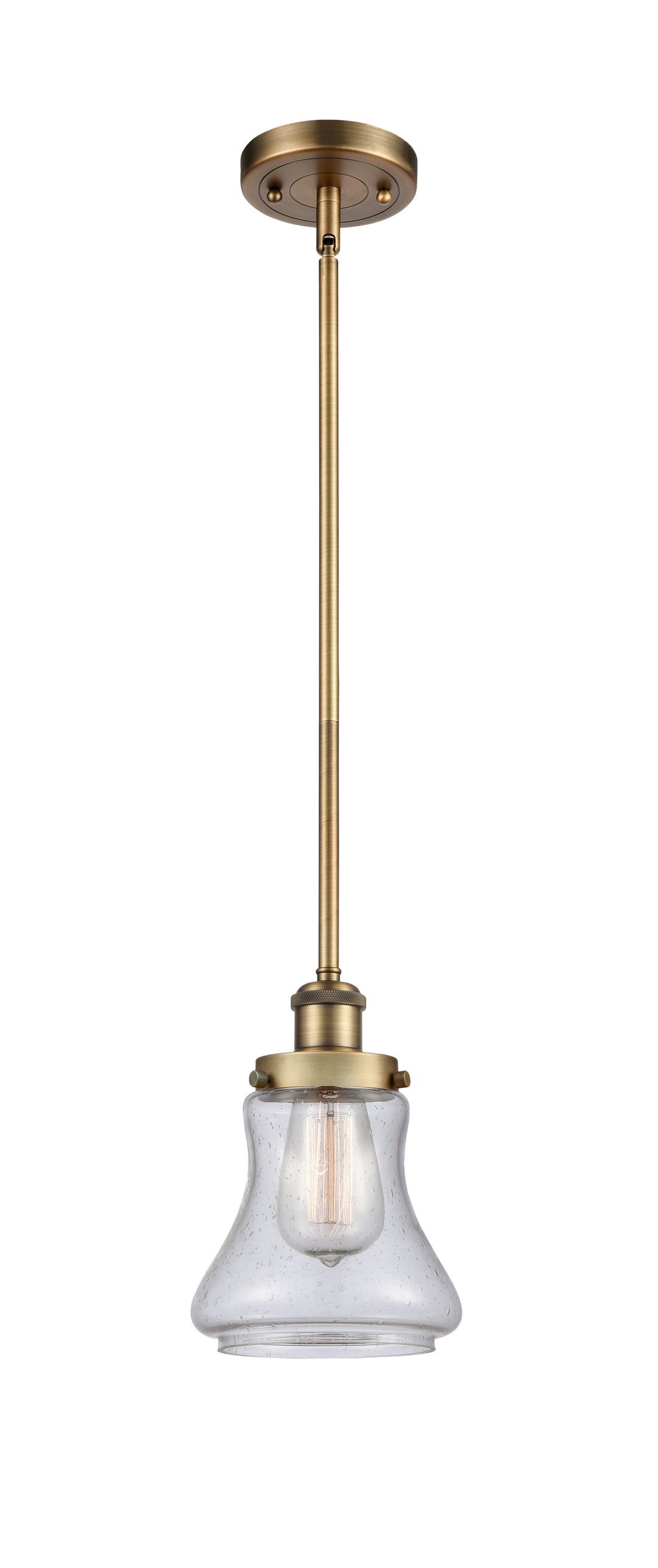 Innovations Lighting Bellmont 6" Mini Pendant - Brushed Brass Mini-Pendants Innovations Lighting Seedy ; Glass Type: Seedy  