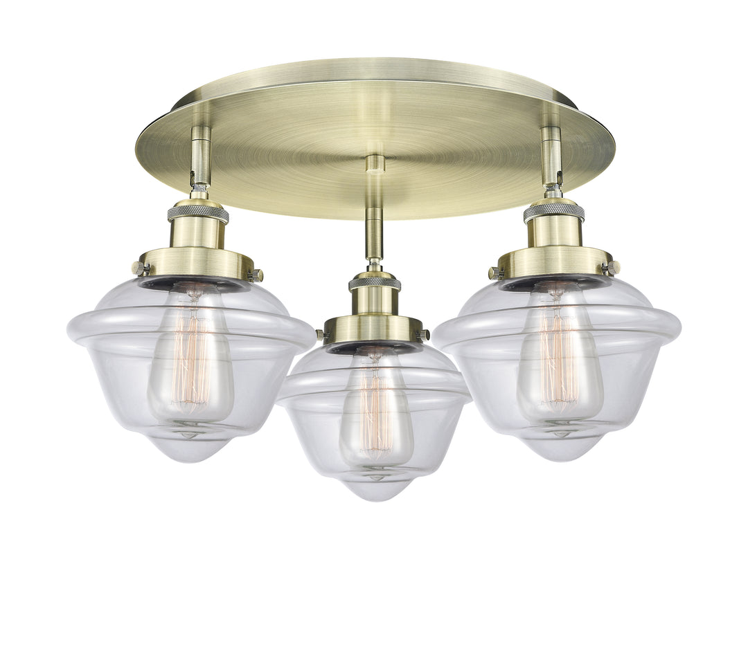 Innovations Lighting Oxford Flush Mount - Antique Brass