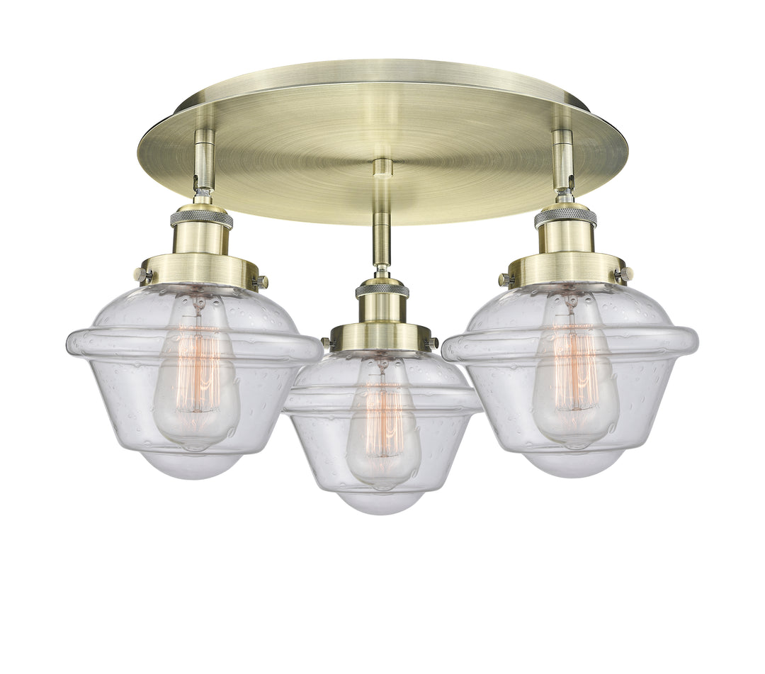 Innovations Lighting Oxford Flush Mount - Antique Brass