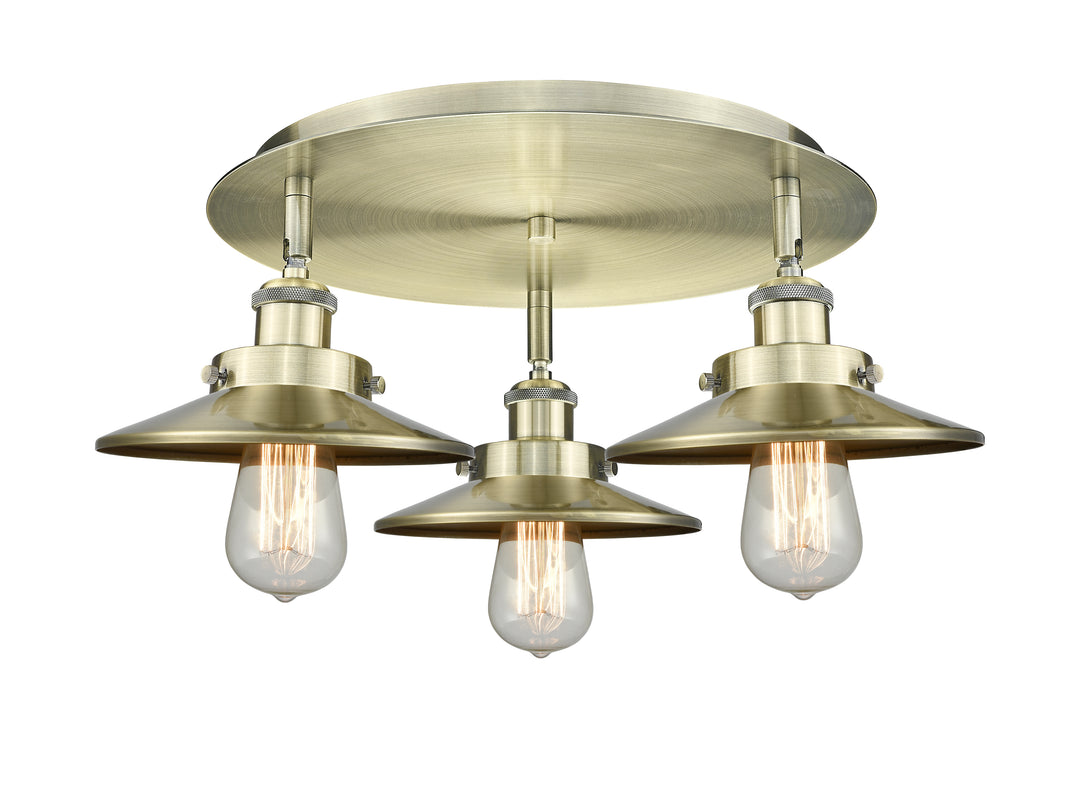 Innovations Lighting Railroad 8" Flush Mount - Antique Brass Ceiling Flush Mounts Innovations Lighting Default Title  