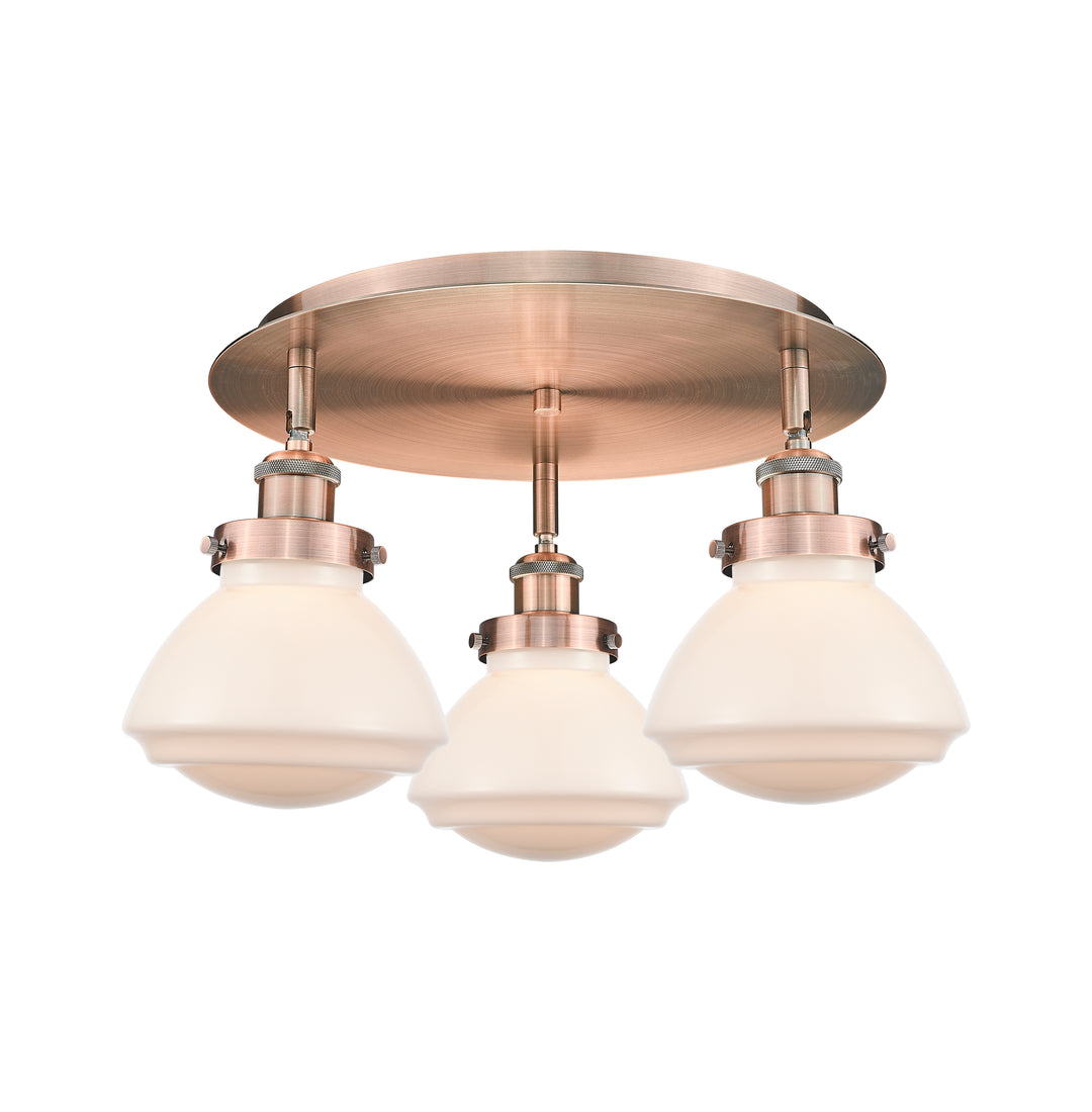 Innovations Lighting Olean Flush Mount - Antique Copper