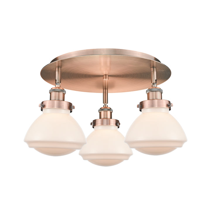 Innovations Lighting Olean Flush Mount - Antique Copper