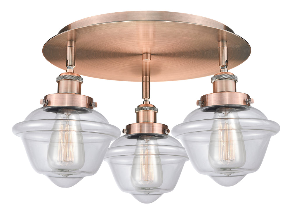 Innovations Lighting Oxford Flush Mount - Antique Copper