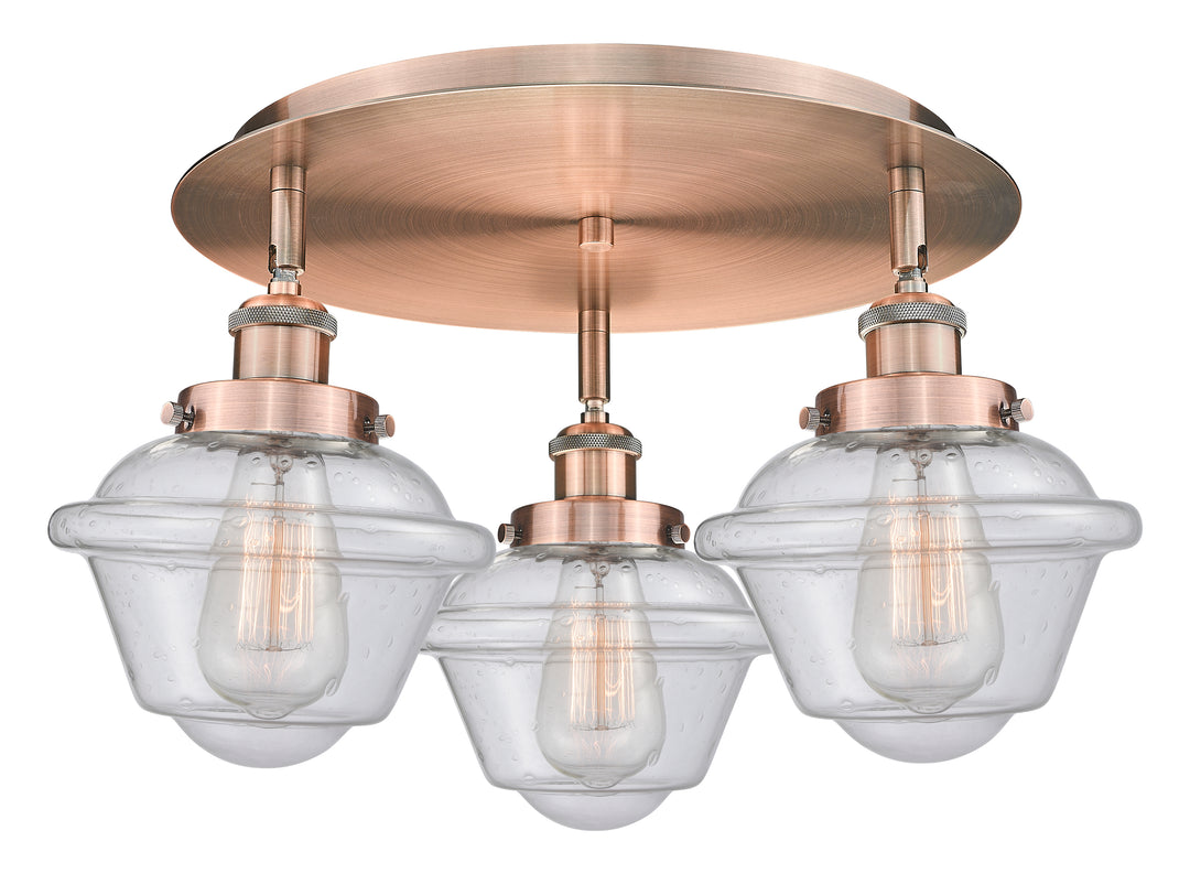 Innovations Lighting Oxford Flush Mount - Antique Copper