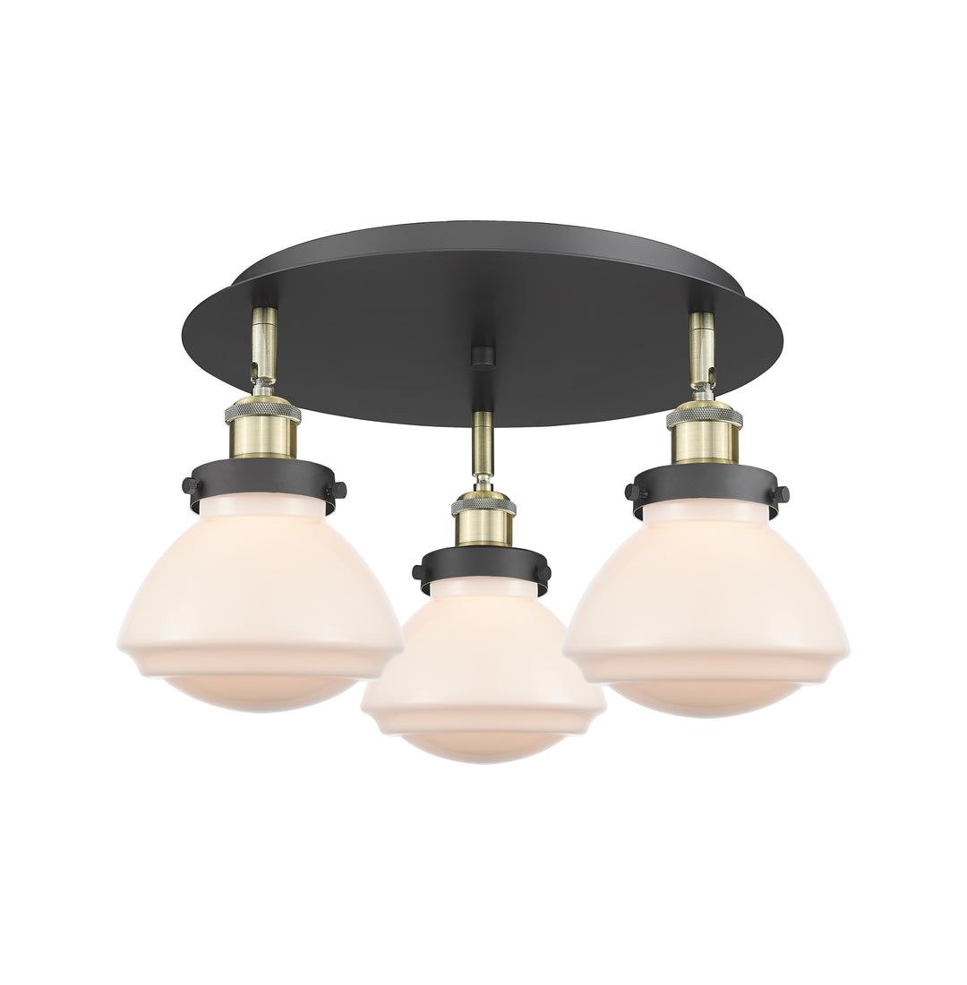 Innovations Lighting Olean Flush Mount - Black Antique Brass
