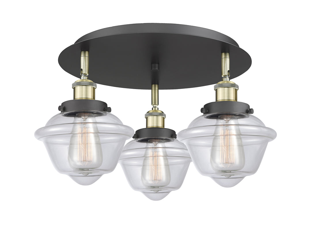 Innovations Lighting Oxford Flush Mount - Black Antique Brass