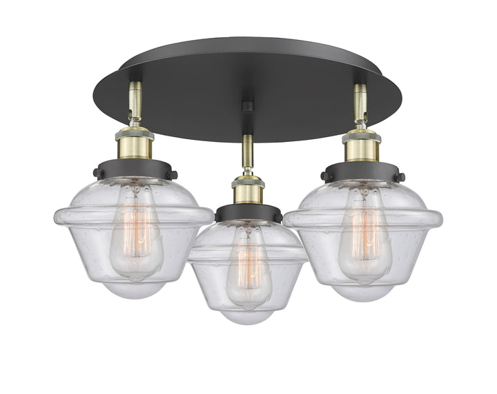 Innovations Lighting Oxford Flush Mount - Black Antique Brass