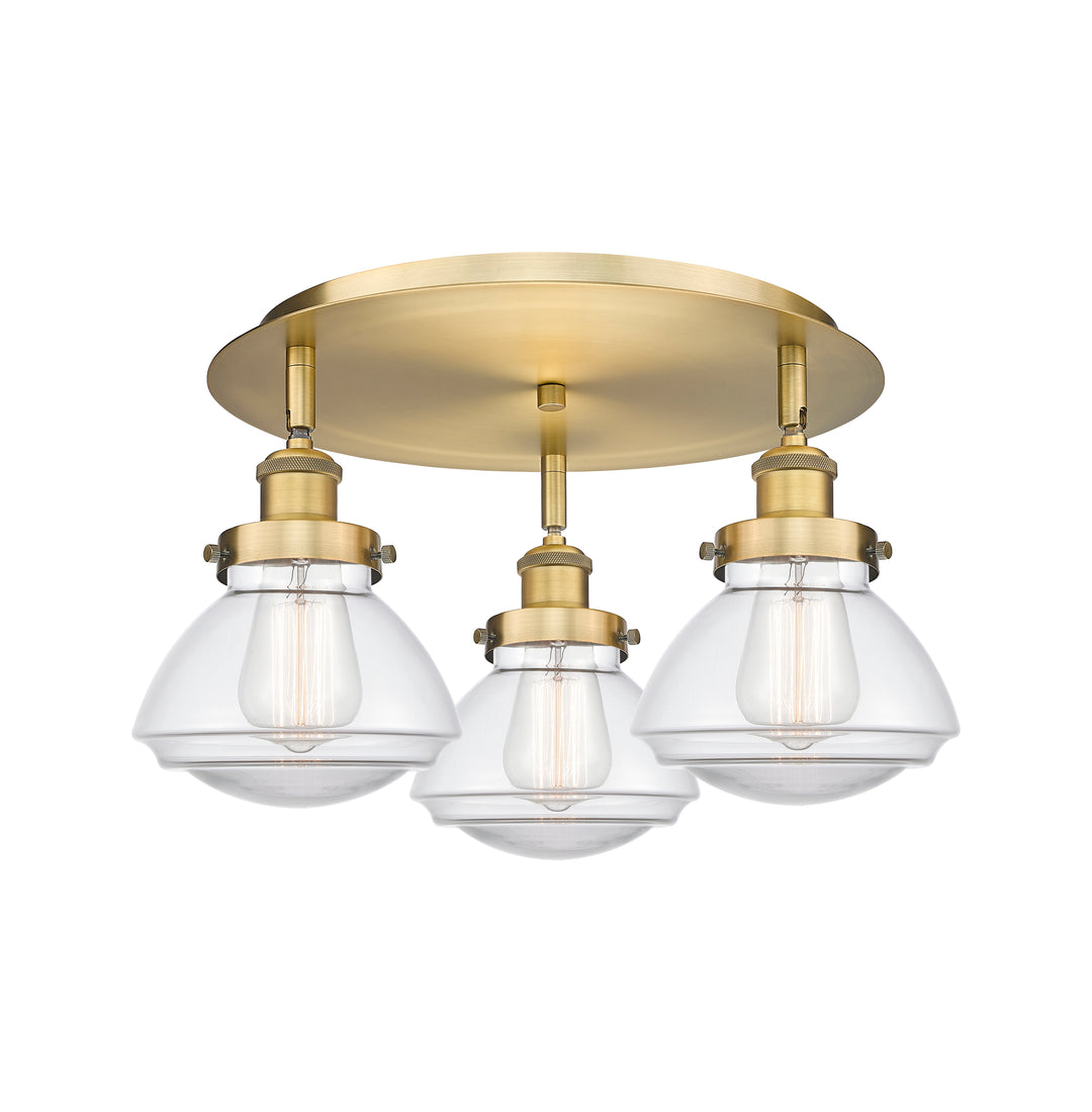 Innovations Lighting Olean Flush Mount - Brushed Brass