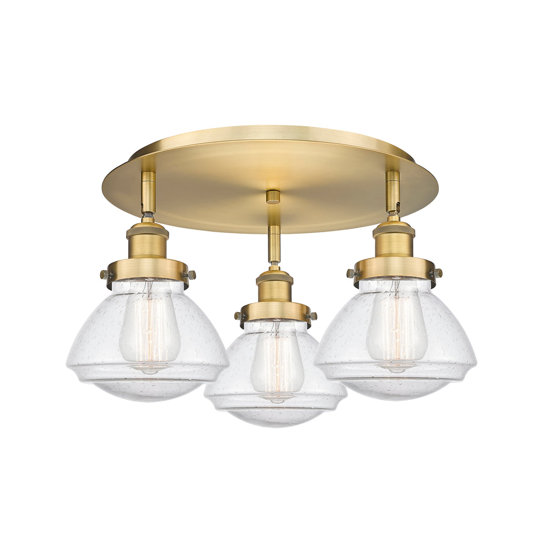 Innovations Lighting Olean Flush Mount - Brushed Brass