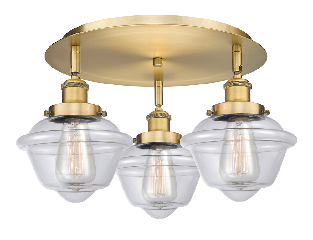 Innovations Lighting Oxford Flush Mount - Brushed Brass