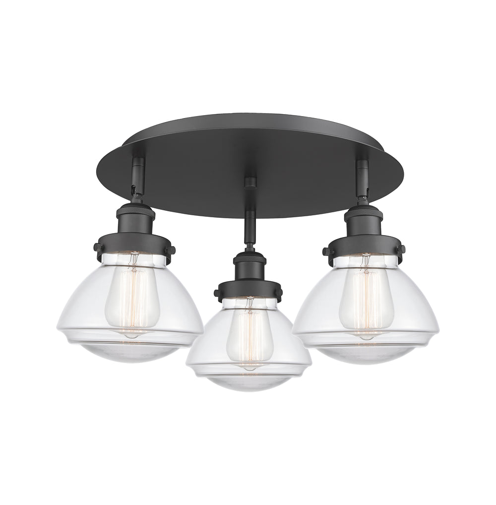 Innovations Lighting Olean Flush Mount - Matte Black