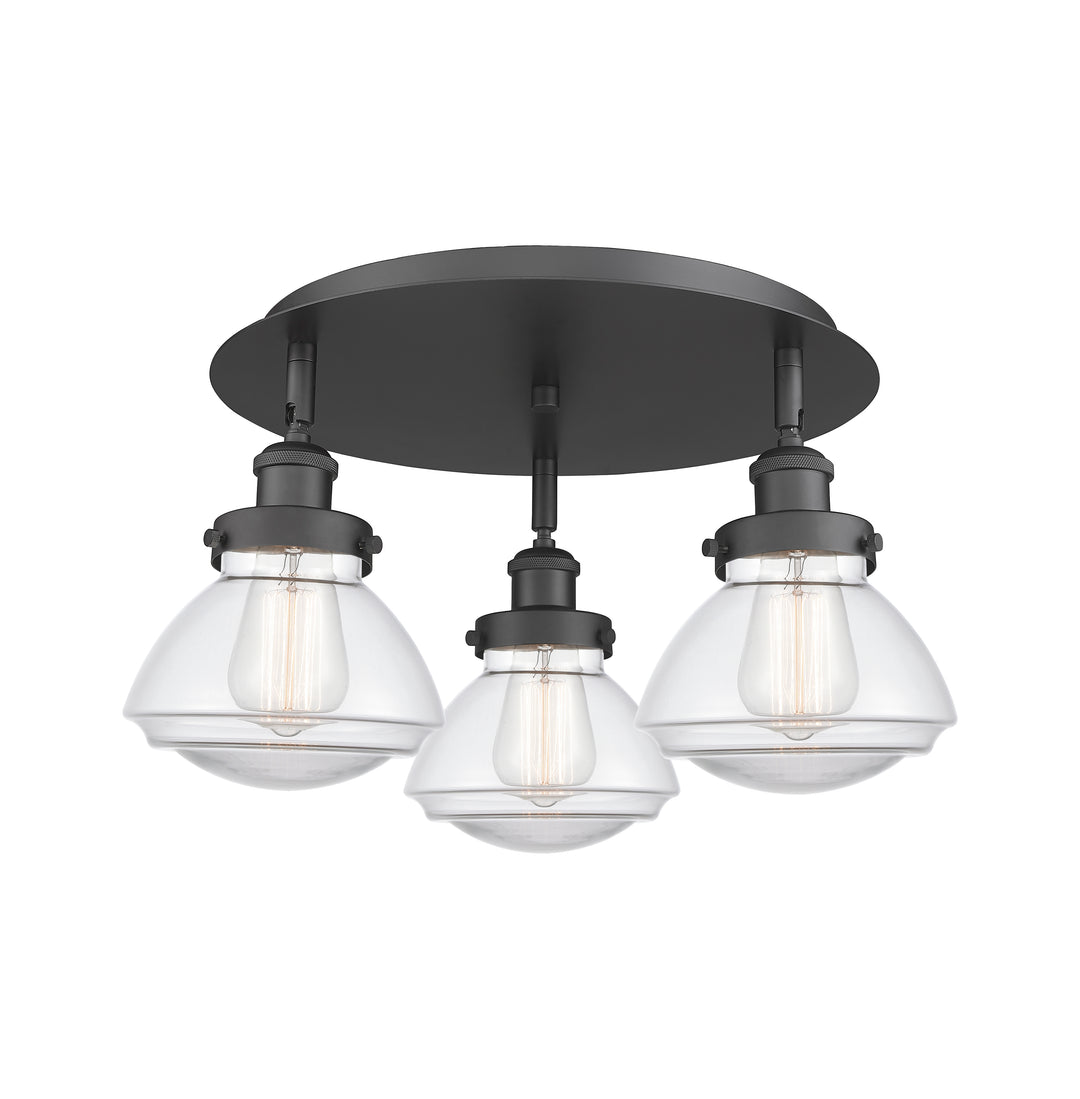 Innovations Lighting Olean Flush Mount - Matte Black