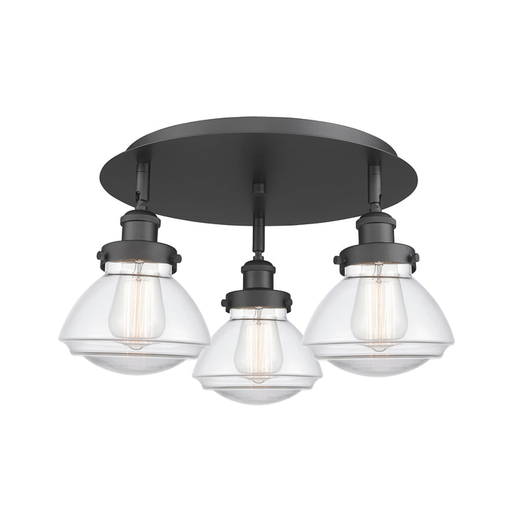 Innovations Lighting Olean Flush Mount - Matte Black