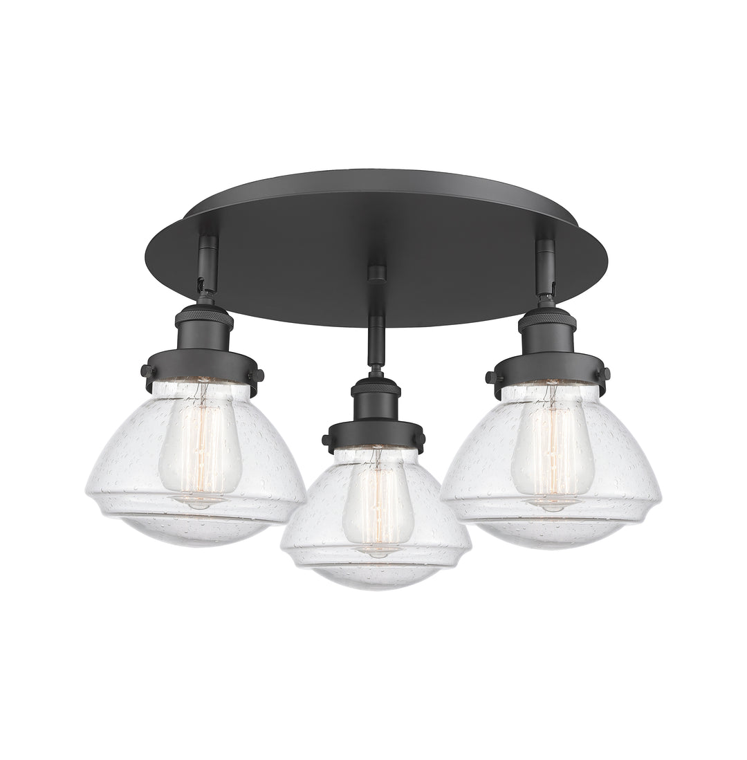 Innovations Lighting Olean Flush Mount - Matte Black