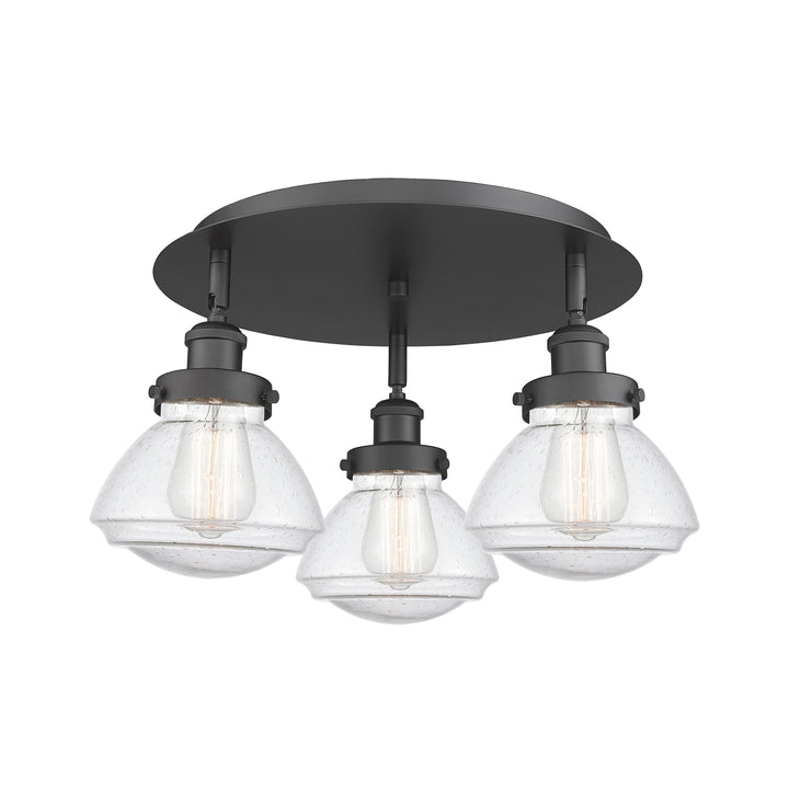 Innovations Lighting Olean Flush Mount - Matte Black