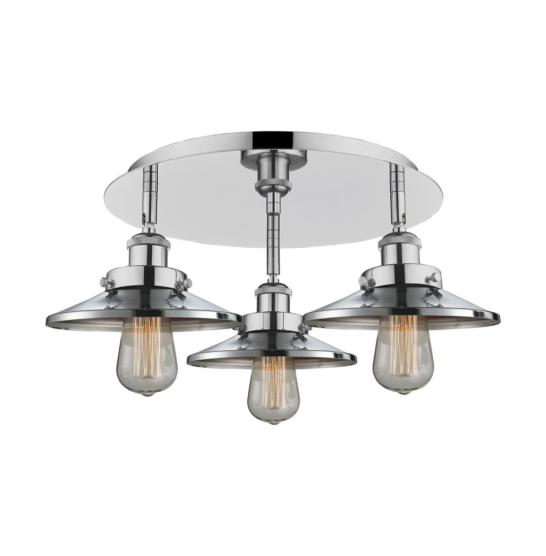 Innovations Lighting Railroad 8" Flush Mount - Polished Chrome Ceiling Flush Mounts Innovations Lighting Default Title  