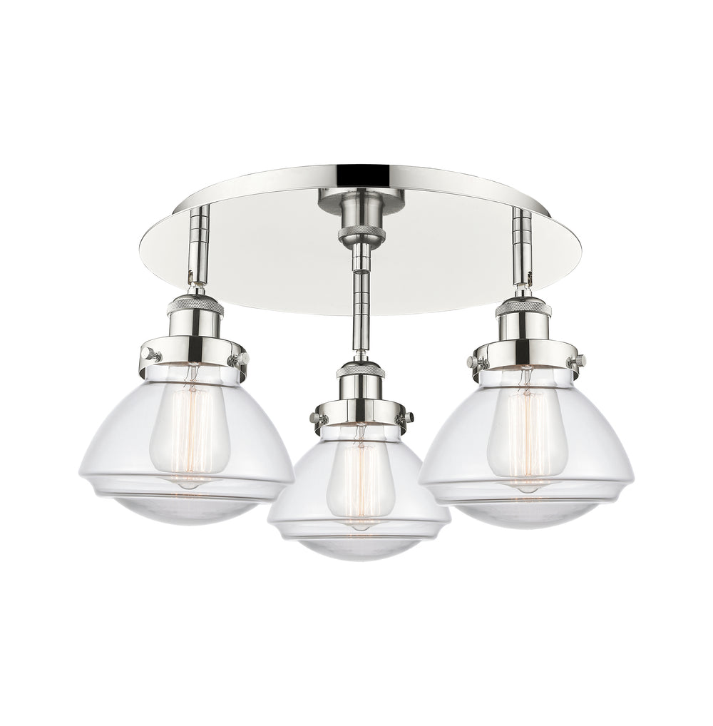 Innovations Lighting Olean Flush Mount - Polished Nickel