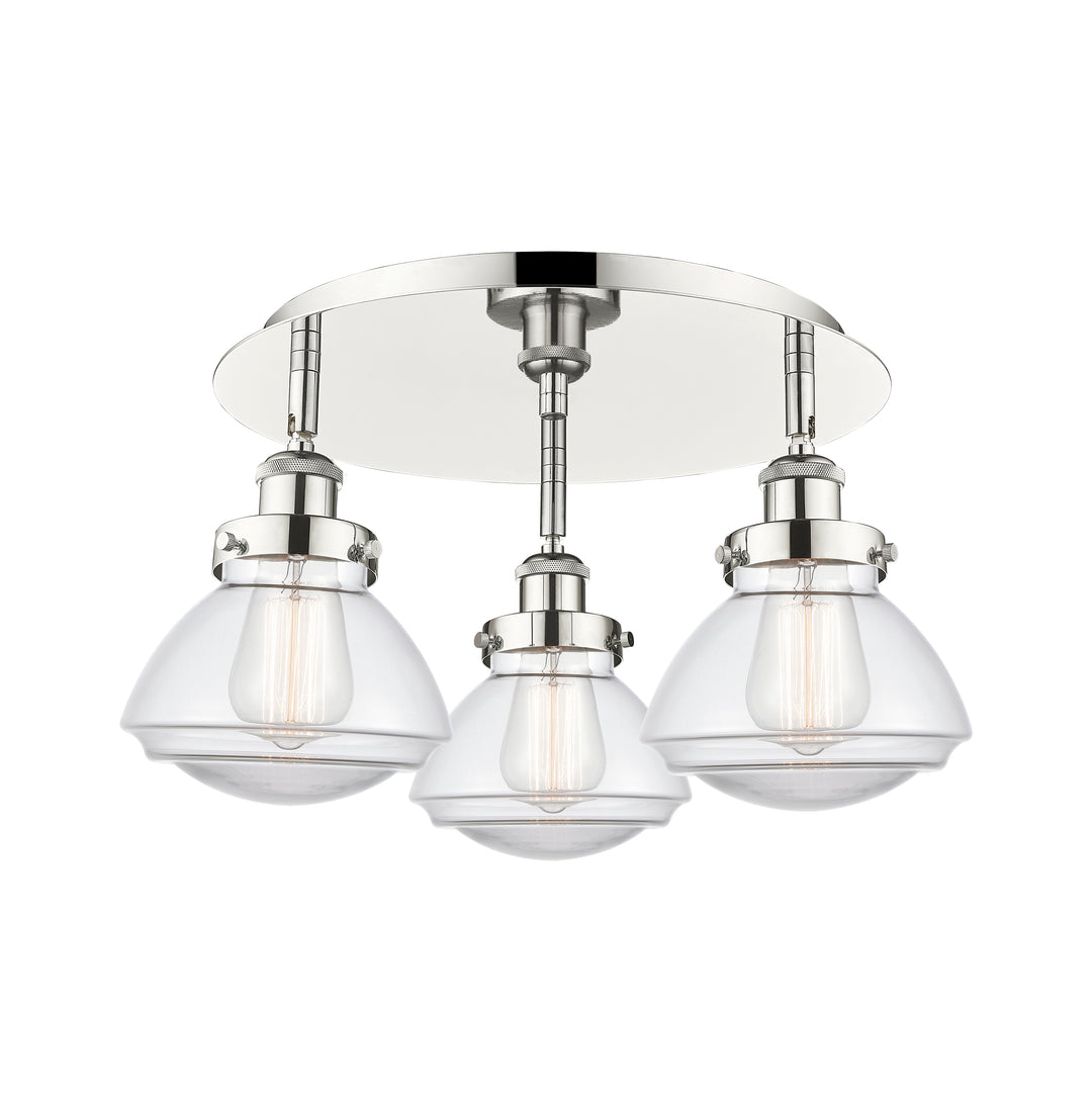 Innovations Lighting Olean Flush Mount - Polished Nickel