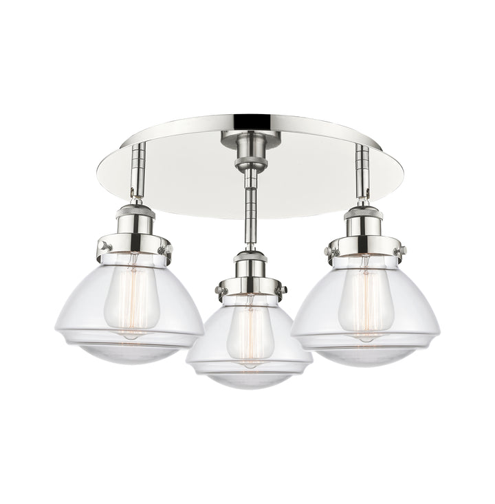 Innovations Lighting Olean Flush Mount - Polished Nickel