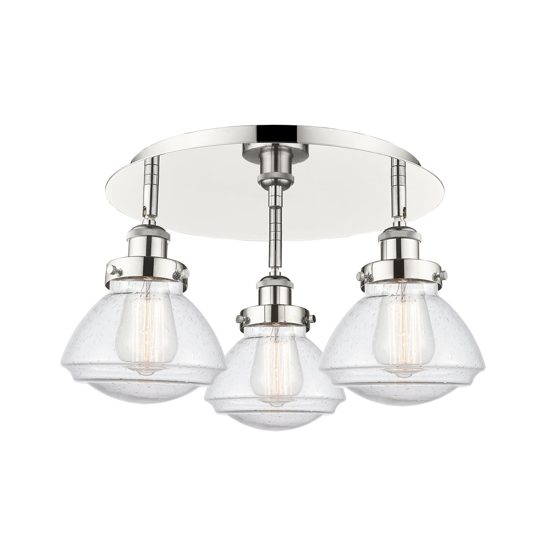 Innovations Lighting Olean Flush Mount - Polished Nickel