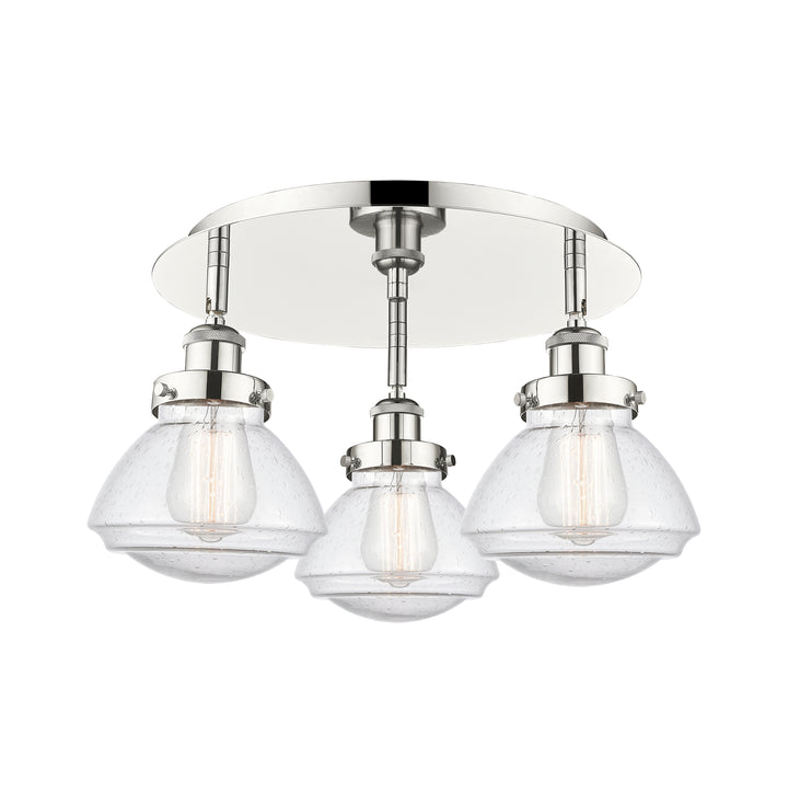 Innovations Lighting Olean Flush Mount - Polished Nickel