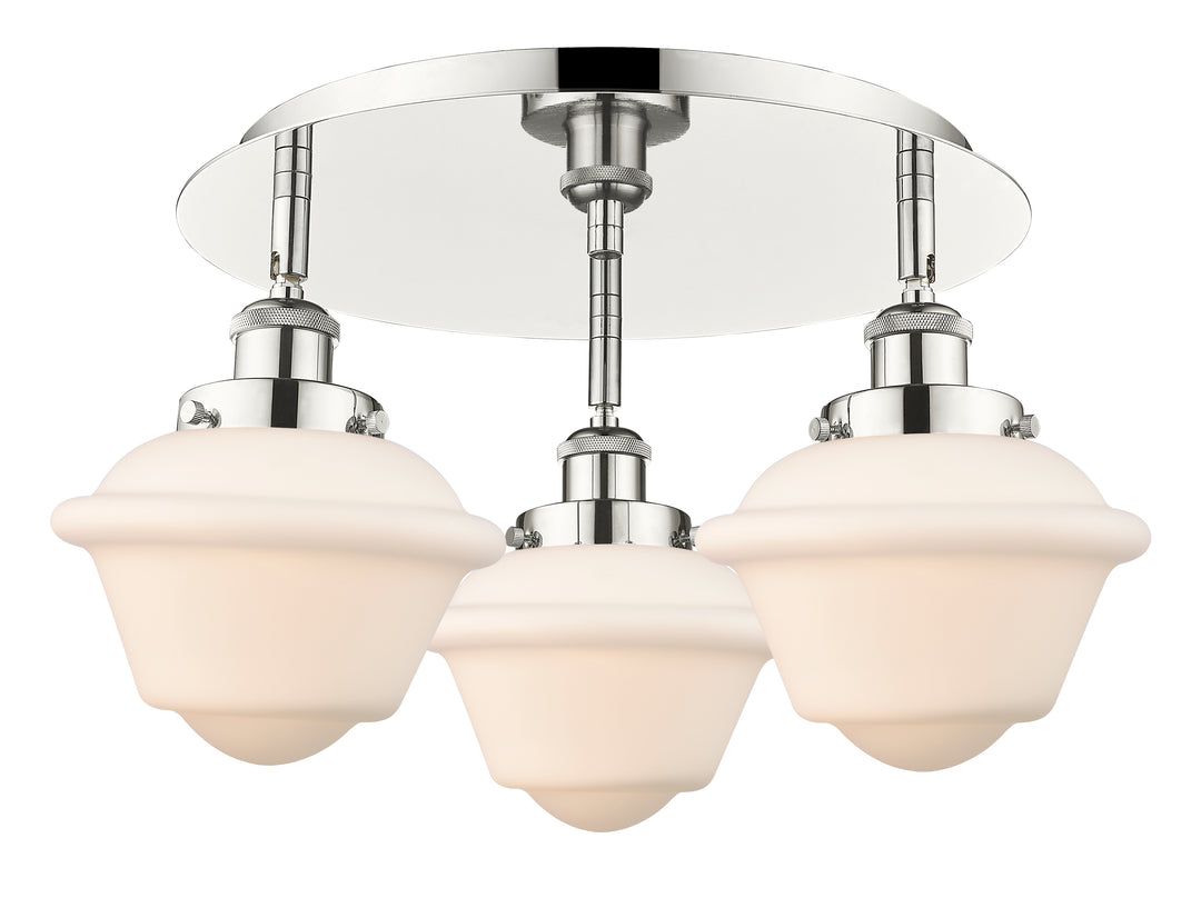 Innovations Lighting Oxford Flush Mount - Polished Nickel Ceiling Flush Mounts Innovations Lighting Matte White ; Glass Type: Frosted  