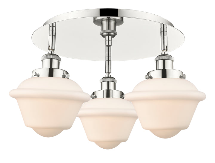 Innovations Lighting Oxford Flush Mount - Polished Nickel Ceiling Flush Mounts Innovations Lighting Matte White ; Glass Type: Frosted  