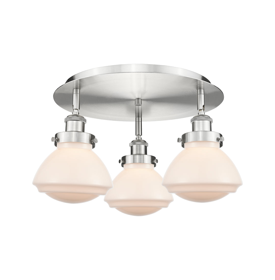Innovations Lighting Olean Flush Mount - Satin Nickel