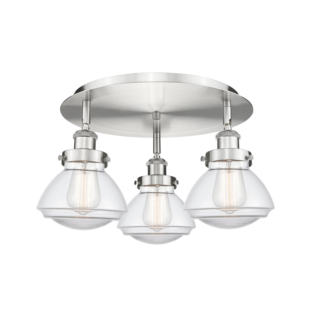 Innovations Lighting Olean Flush Mount - Satin Nickel