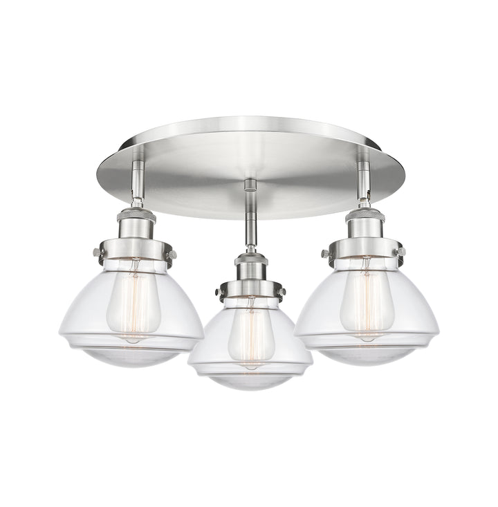 Innovations Lighting Olean Flush Mount - Satin Nickel