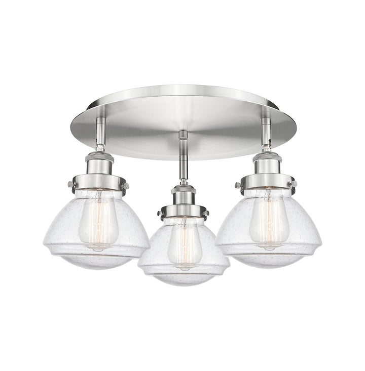 Innovations Lighting Olean Flush Mount - Satin Nickel
