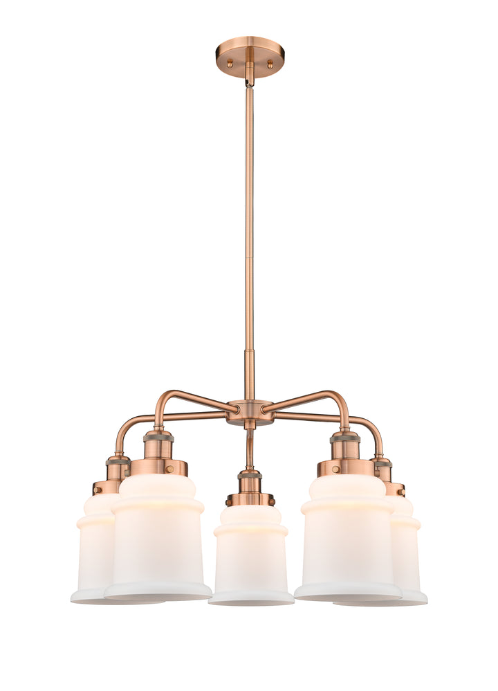 Innovations Lighting Canton 6" Chandelier Chandeliers Innovations Lighting Antique Copper Matte White ; Glass Type: Frosted 