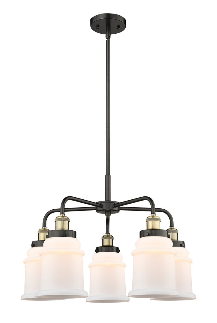 Innovations Lighting Canton 6" Chandelier Chandeliers Innovations Lighting Black Antique Brass Matte White ; Glass Type: Frosted 