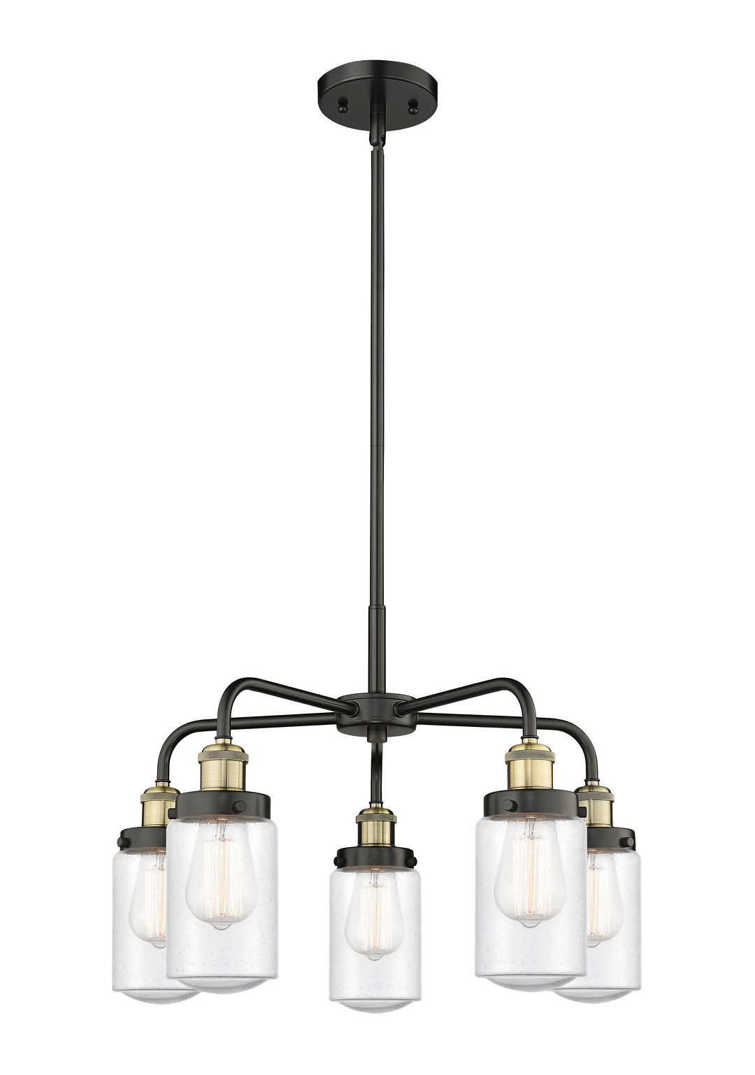 Innovations Lighting Dover Chandelier - Black Antique Brass