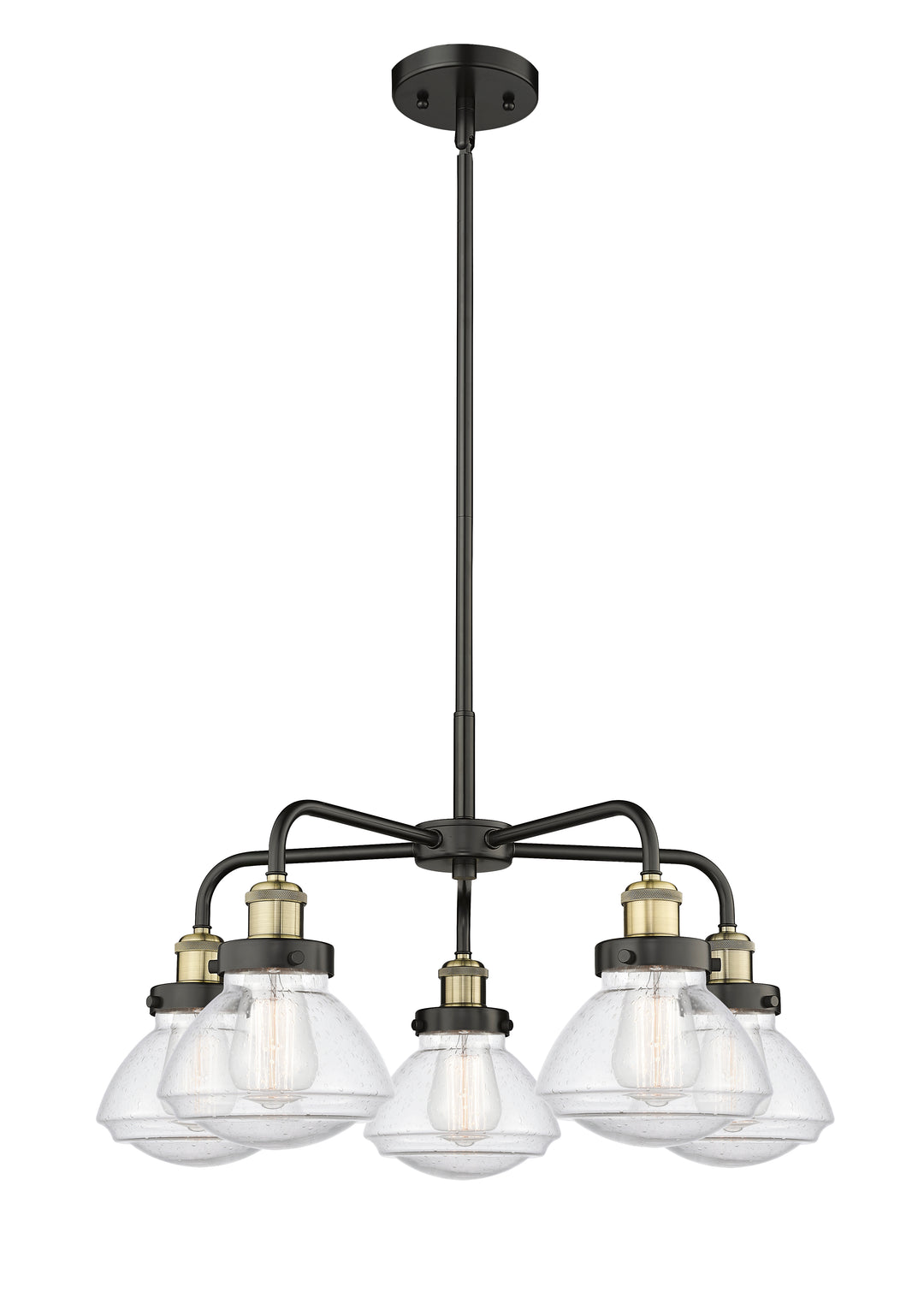 Innovations Lighting Olean Chandelier - Black Antique Brass