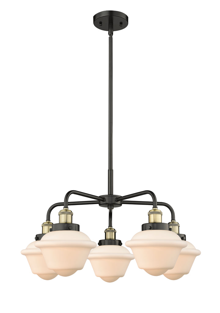 Innovations Lighting Oxford Chandelier - Black Antique Brass Chandeliers Innovations Lighting Matte White ; Glass Type: Frosted  