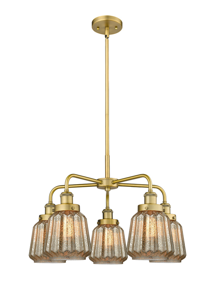 Innovations Lighting Chatham Chandelier - Brushed Brass Chandeliers Innovations Lighting Mercury ; Glass Type: Mercury; Ribbed  