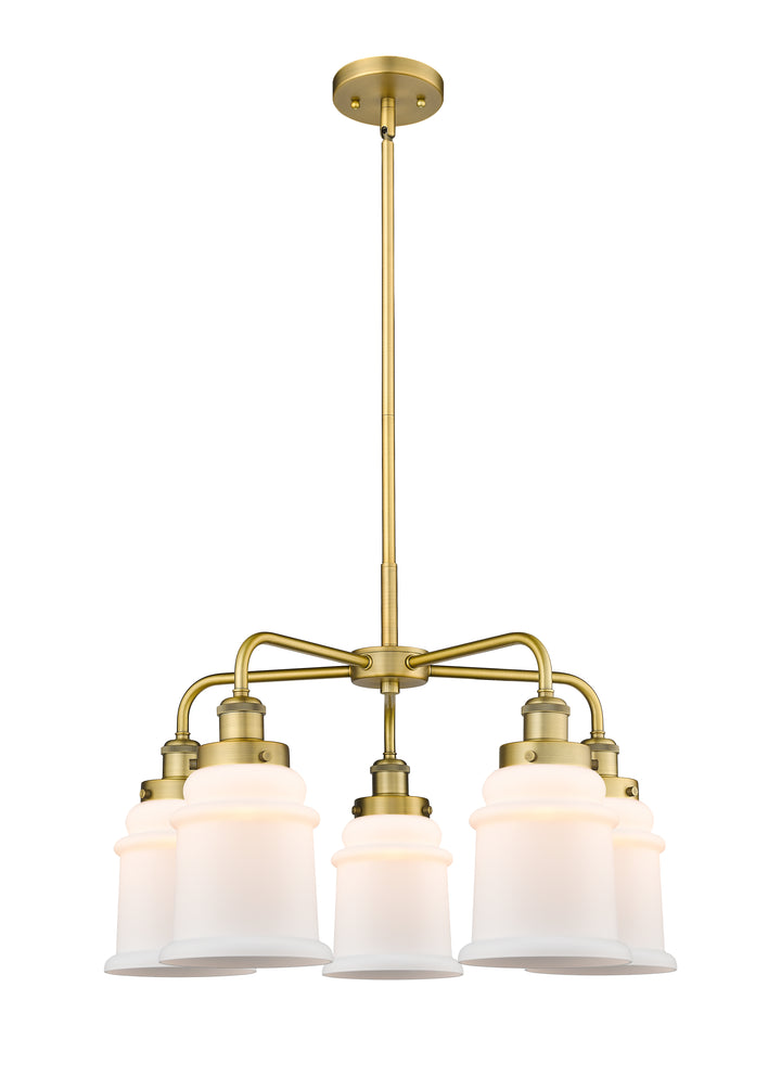 Innovations Lighting Canton 6" Chandelier Chandeliers Innovations Lighting Brushed Brass Matte White ; Glass Type: Frosted 