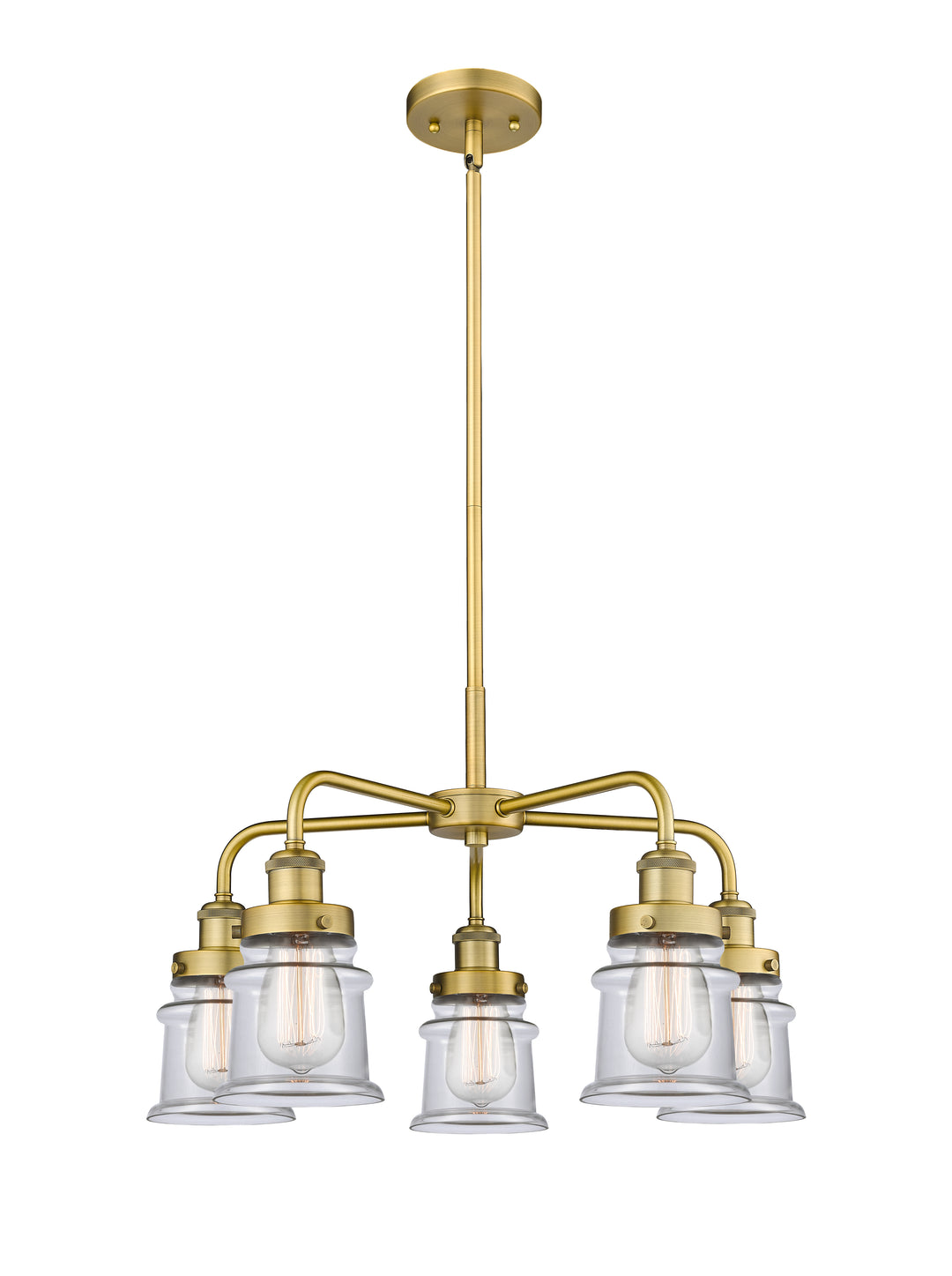 Innovations Lighting Canton Chandelier Chandeliers Innovations Lighting Brushed Brass Clear ; Glass Type: Clear 