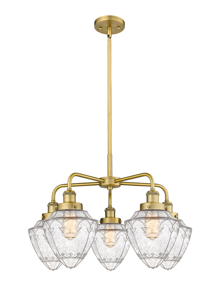 Innovations Lighting Bullet 7" Chandelier Chandeliers Innovations Lighting Brushed Brass Seedy ; Glass Type: Seeded 