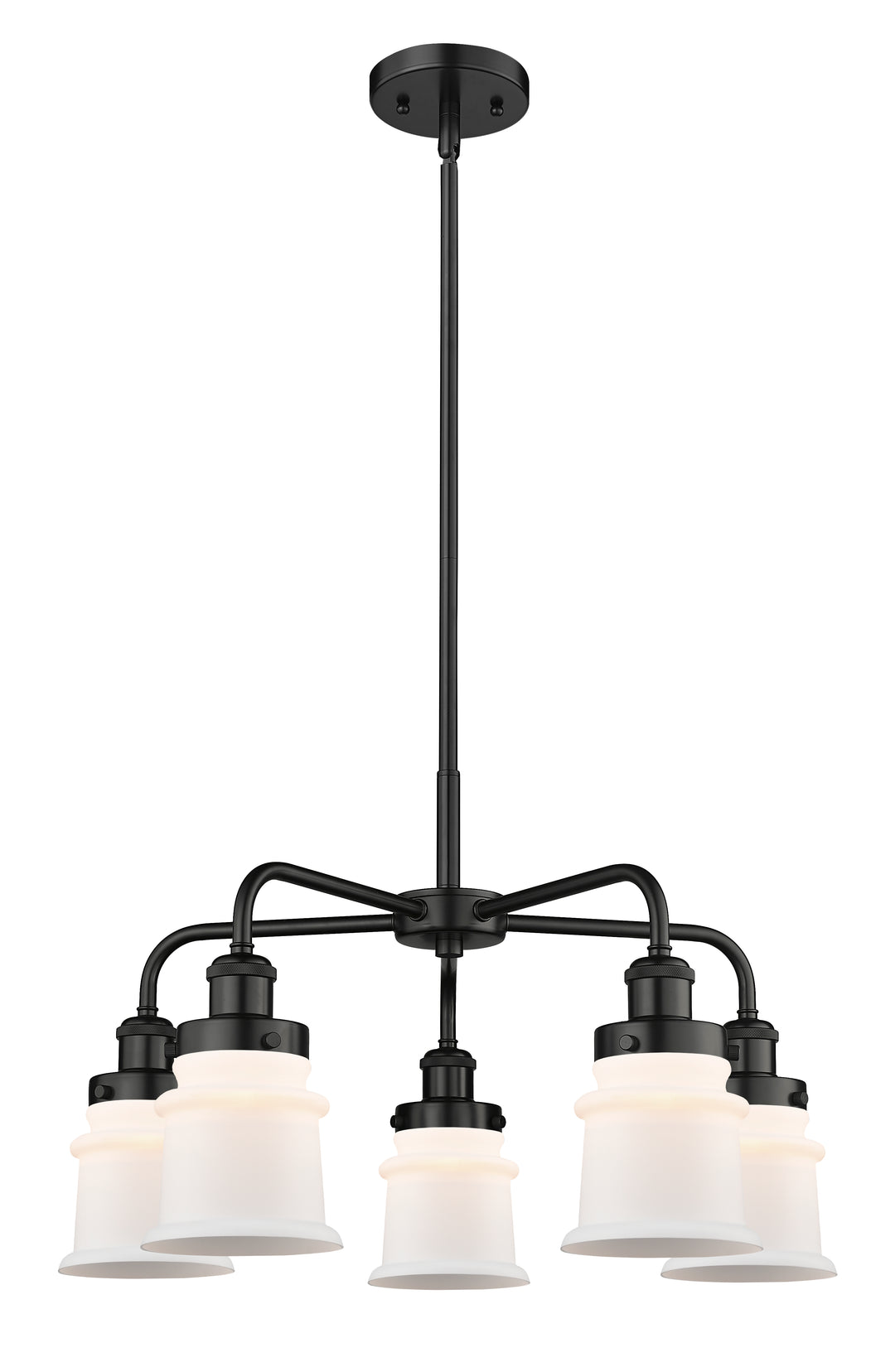 Innovations Lighting Canton Chandelier Chandeliers Innovations Lighting Matte Black Matte White ; Glass Type: Frosted 