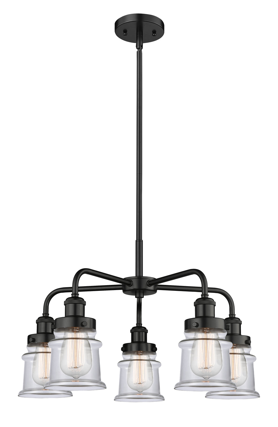 Innovations Lighting Canton Chandelier Chandeliers Innovations Lighting Matte Black Clear ; Glass Type: Clear 