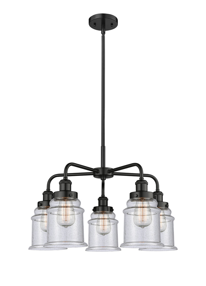 Innovations Lighting Canton 6" Chandelier Chandeliers Innovations Lighting Matte Black Seedy ; Glass Type: Seeded 