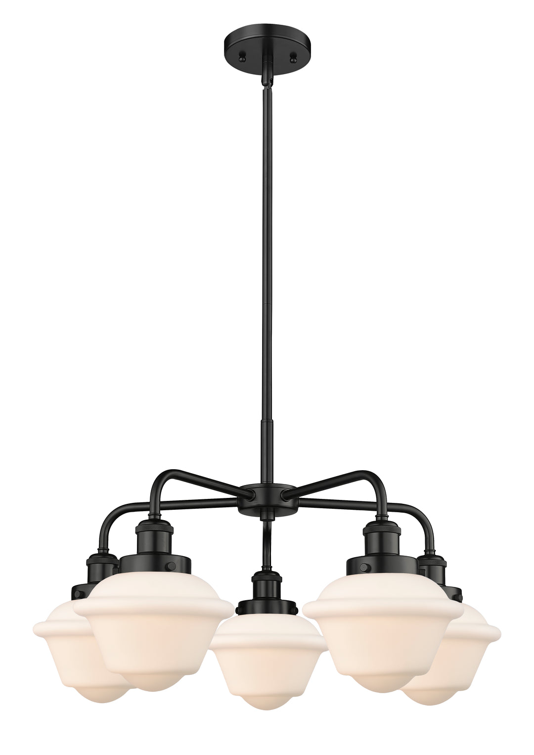 Innovations Lighting Oxford Chandelier - Matte Black Chandeliers Innovations Lighting Matte White ; Glass Type: Frosted  