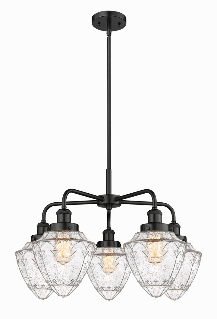 Innovations Lighting Bullet 7" Chandelier Chandeliers Innovations Lighting Matte Black Seedy ; Glass Type: Seeded 