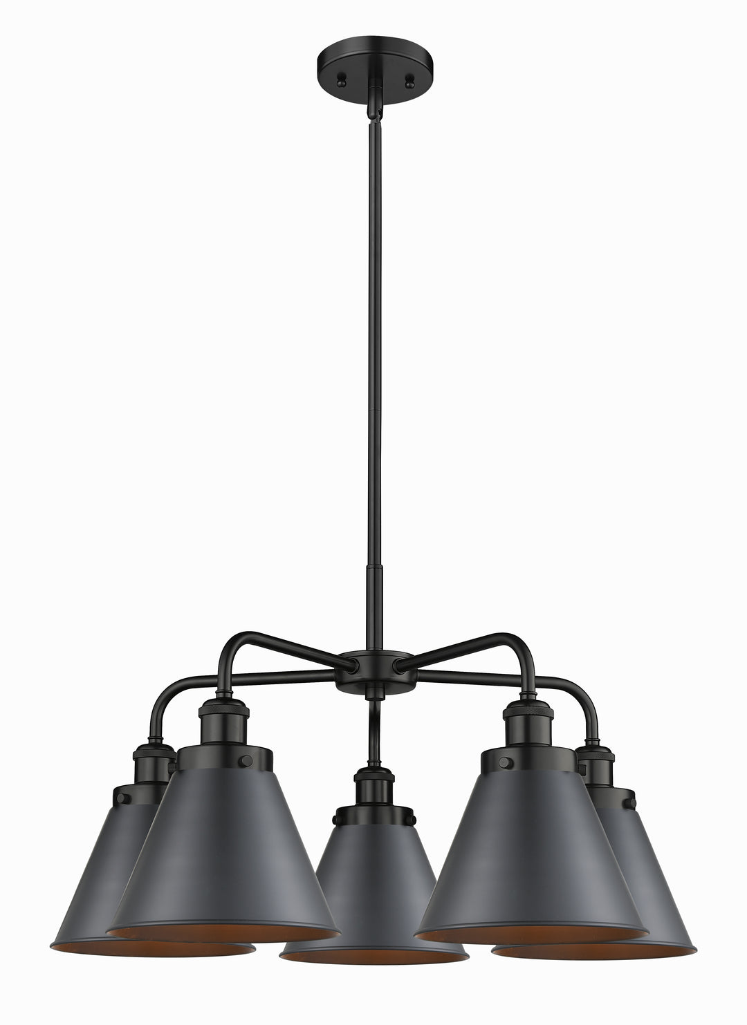 Innovations Lighting Appalachian 8" Chandelier Chandeliers Innovations Lighting Matte Black  